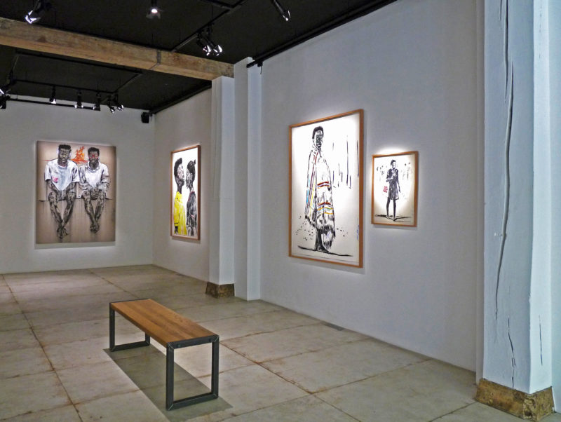 Vue de l'exposition Nelson Makamo © Loo & Lou Gallery