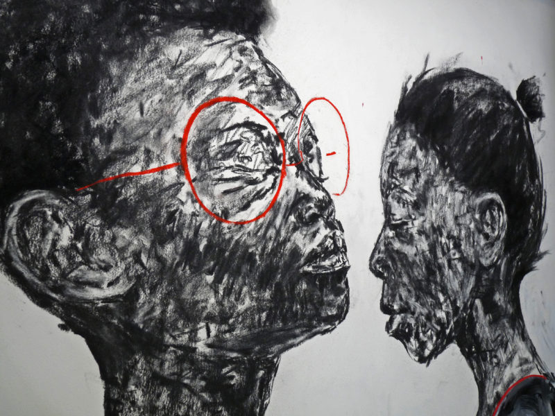 Vue de l'exposition Nelson Makamo © Loo & Lou Gallery