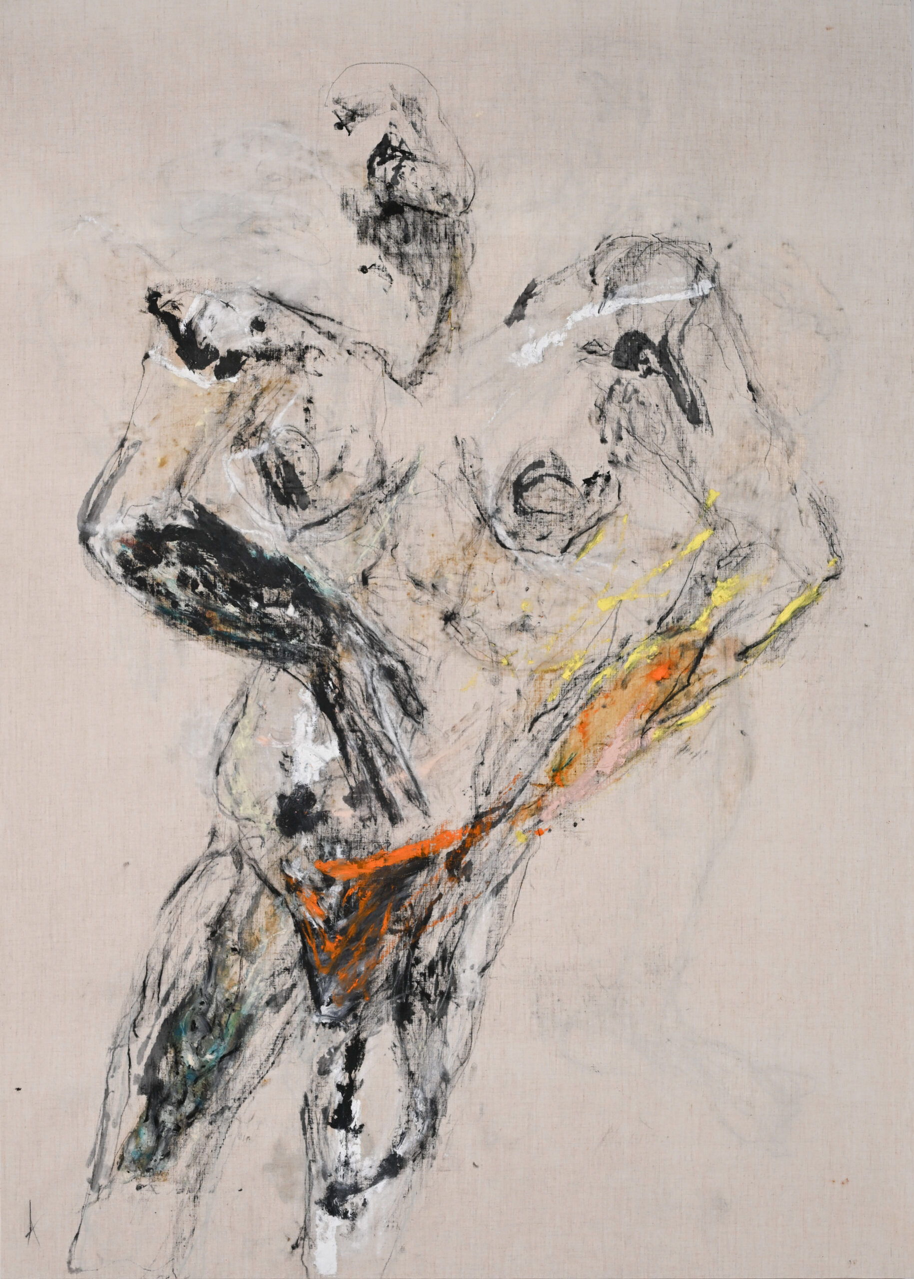 Shaz, 2021 Huile, encre et fusain sur toile de lin, 150 x 105,5 cm © Stéphane Cardinale