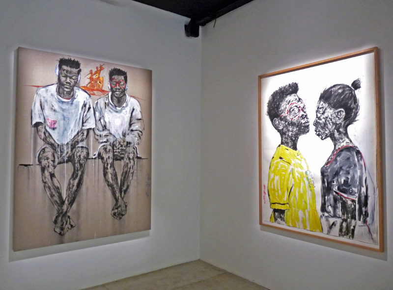 Vue de l'exposition Nelson Makamo © Loo & Lou Gallery