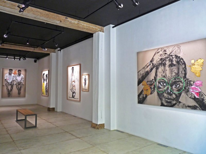 Vue de l'exposition Nelson Makamo © Loo & Lou Gallery