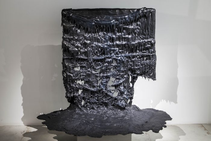 Lydie Arickx, Paroi, burnished bronze 1/1 and wax, 123x82x155 cm, 2017