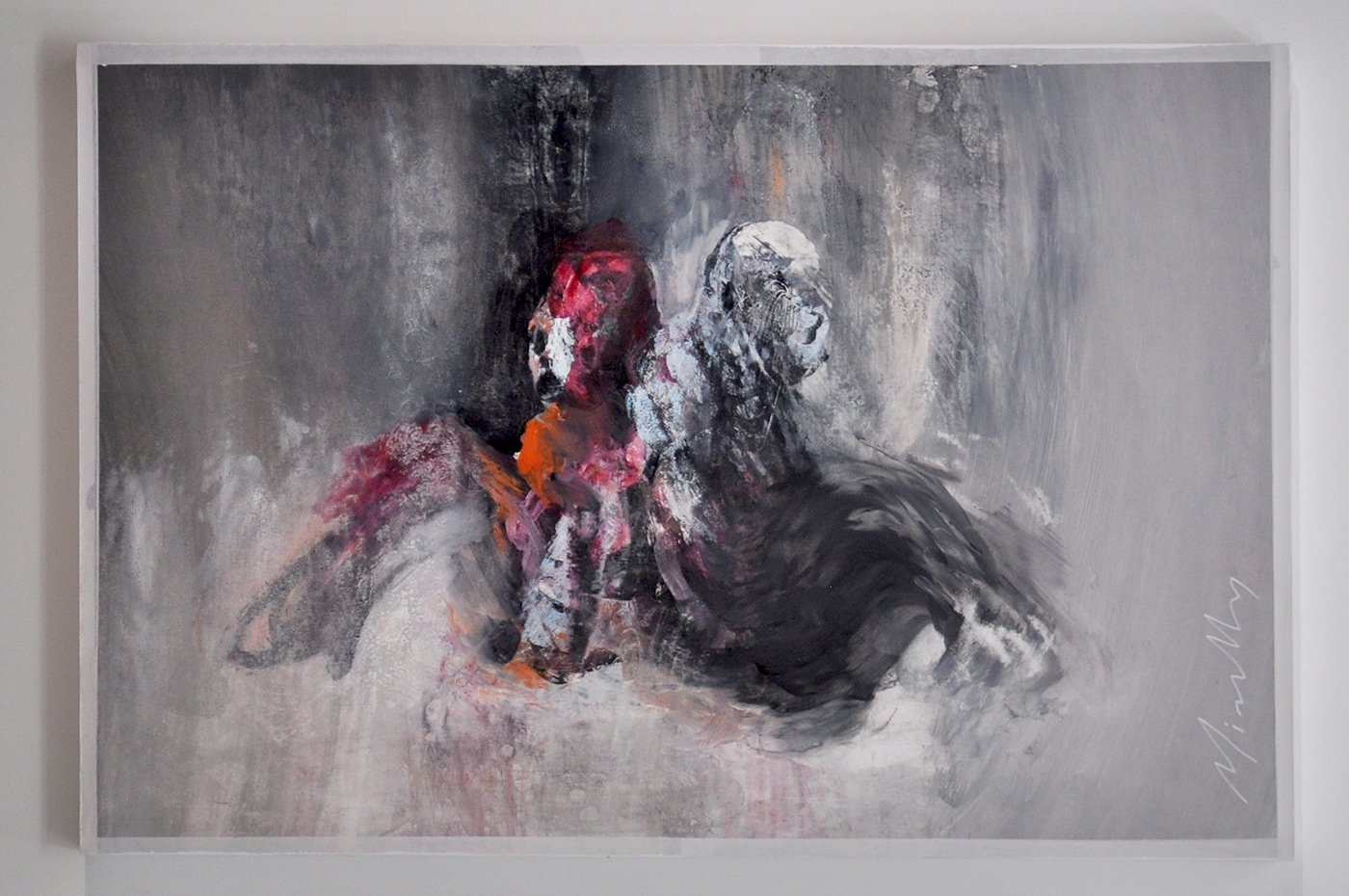 Christophe Miralles, Tout autour, huile sur papier, 100 x 67 cm, 2018 © Christophe Miralles