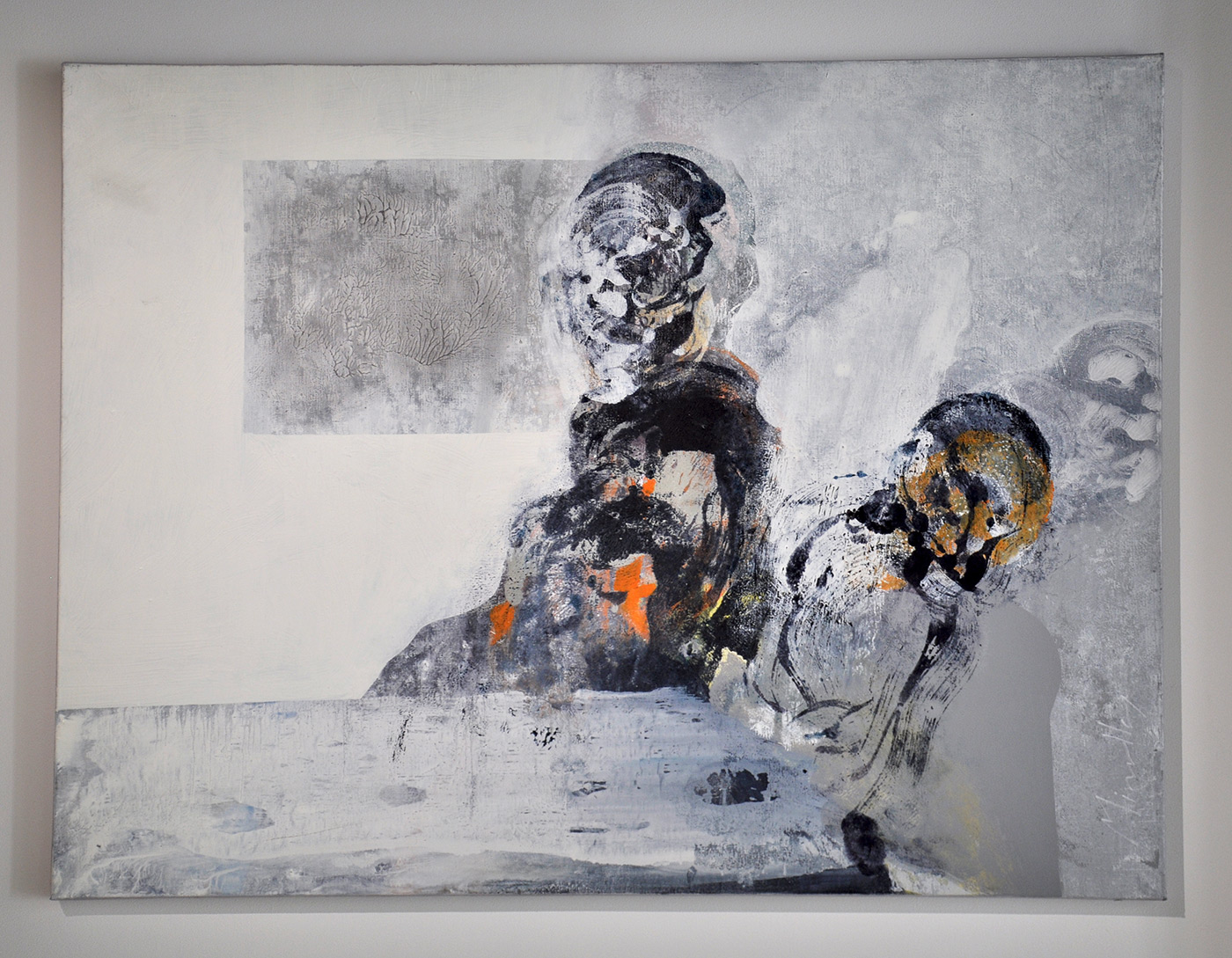 Christophe Miralles, Reste là, huile sur toile, 116 x 89 cm, 2018 © Christophe Miralles