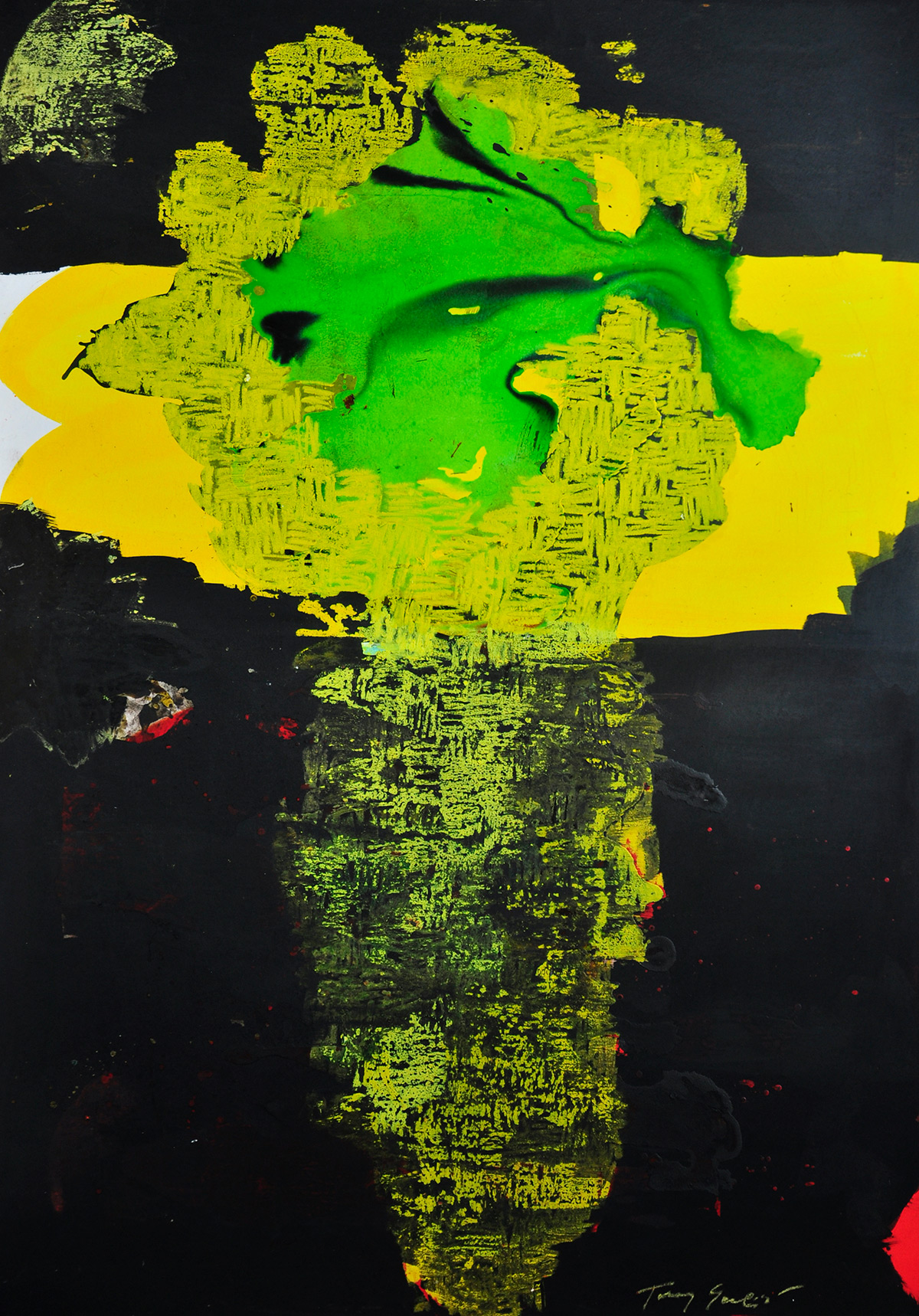 Tropique, technique mixte, 180 x 125 cm, 2018 © Loo & Lou Gallery