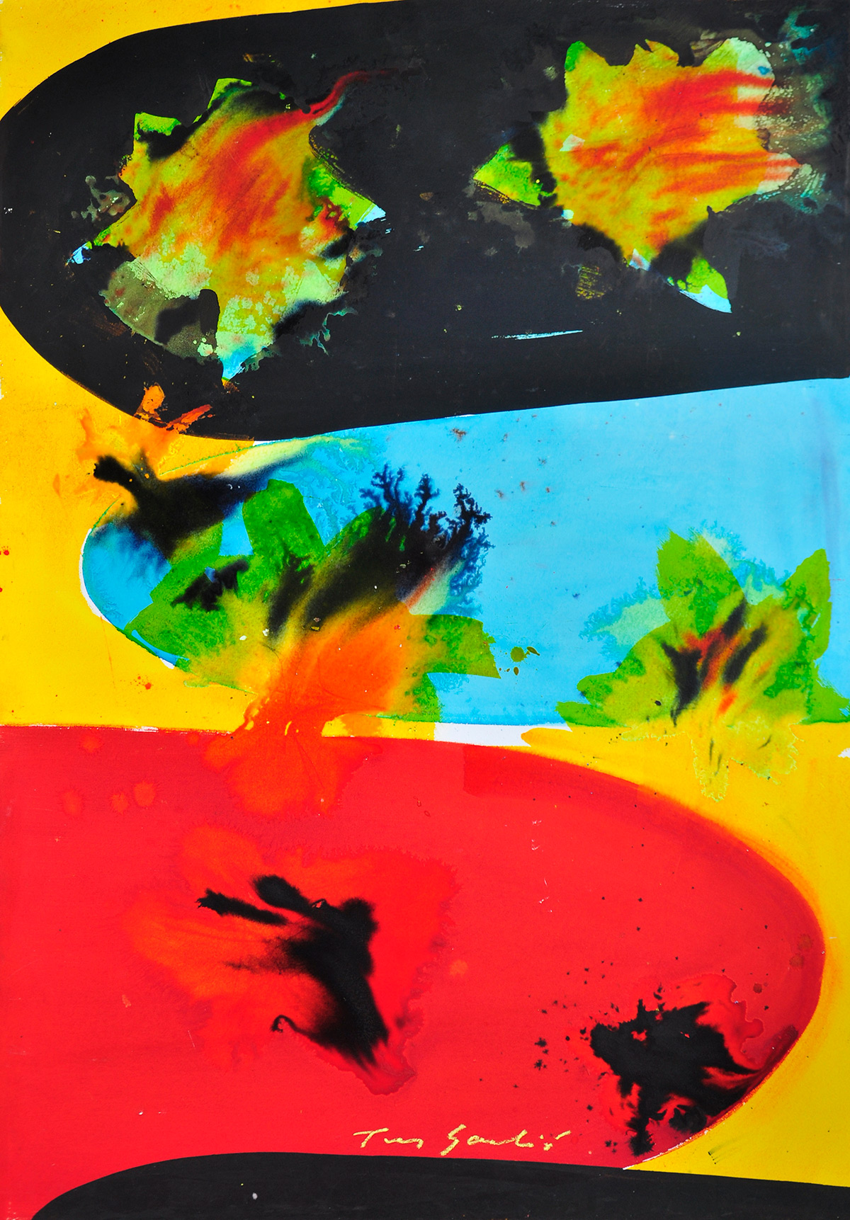 Nouvelle des étoiles, technique mixte, 180 x 125 cm, 2018 © Loo & Lou Gallery