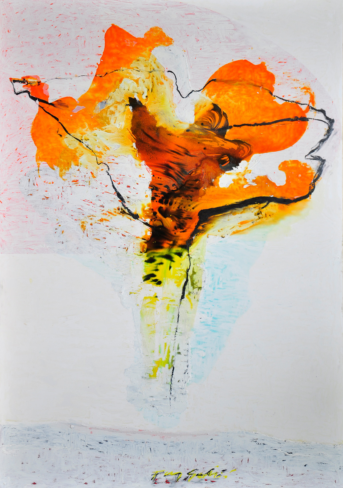 Fleur du desert, technique mixte, 180 x 125 cm, 2018 © Loo & Lou Gallery