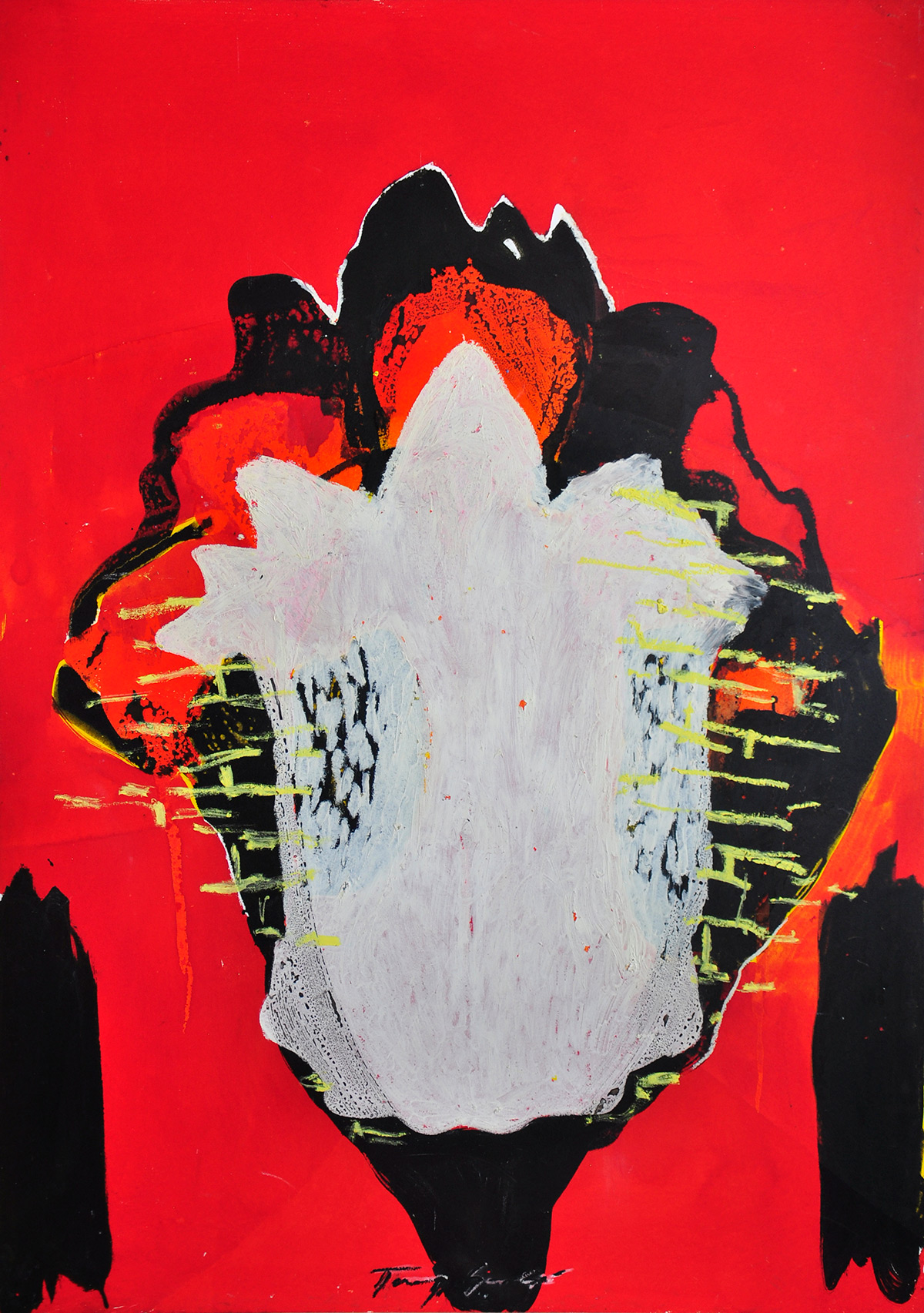 Gueule de loup, technique mixte, 180 x 125 cm, 2018 © Loo & Lou Gallery