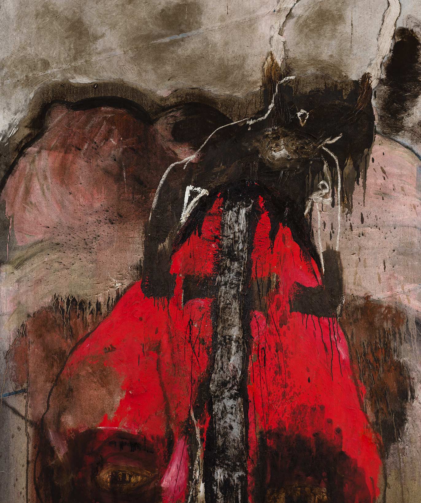 Sans titre (2016) Huile sur toile émeri, 300 x 200 cm ©BianchArickx