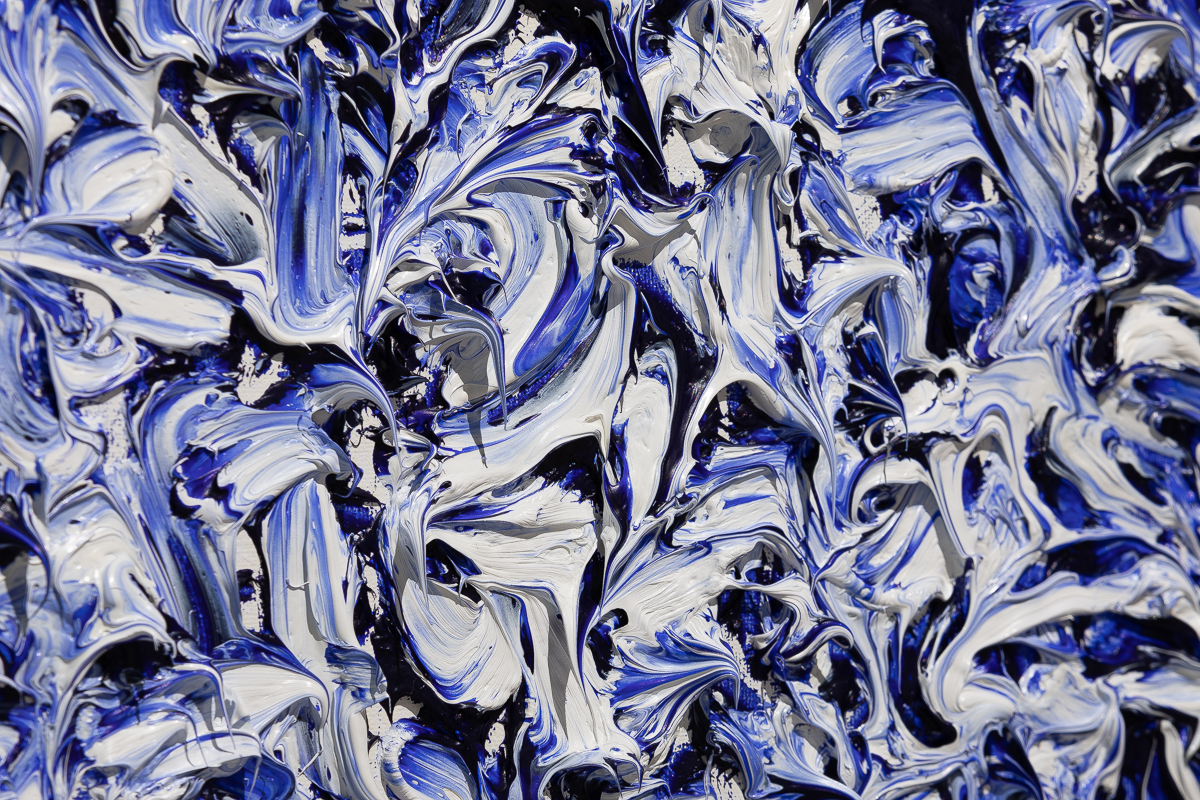 Ultramarine (détail) 2019, Huile sur toile, 86 x 70 cm ©Loo & Lou Gallery