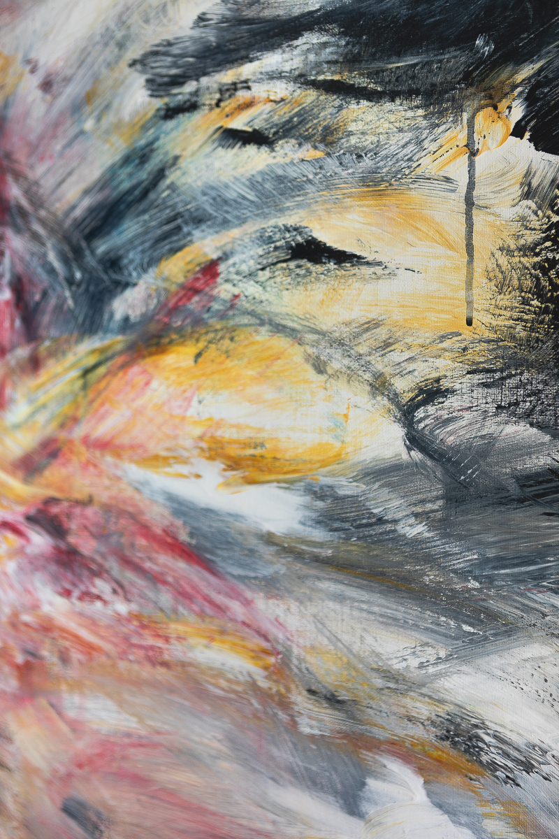 Vague 21 (détail) 2019, Acrylique sur toile, 114 x 162cm © Emilie Mathé Nicolas / Loo & Lou Gallery