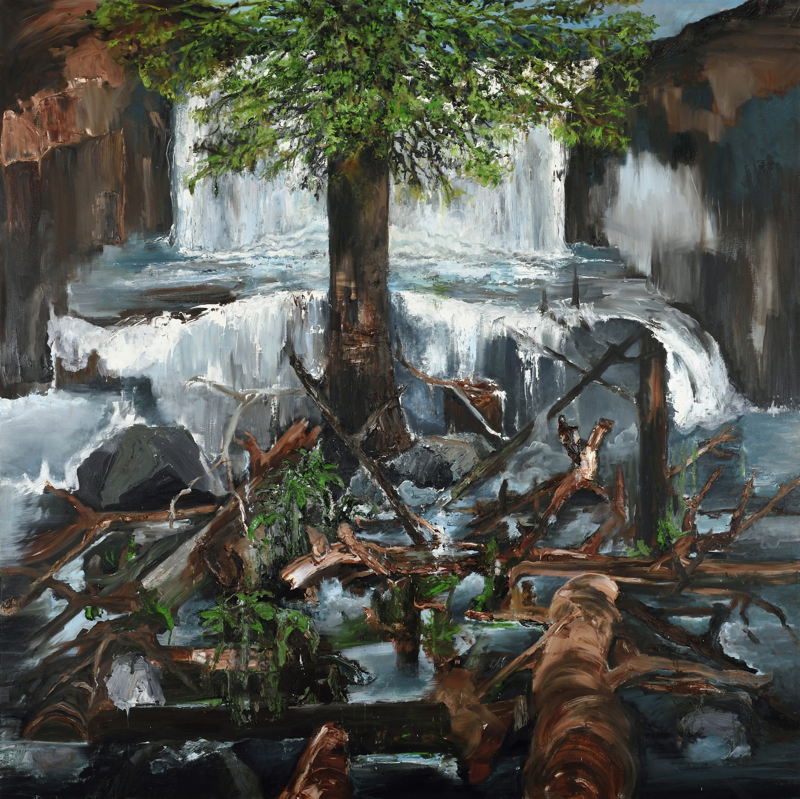 Recouvrement (2014) Huile sur toile 200 x 200 cm © Loo & Lou Gallery