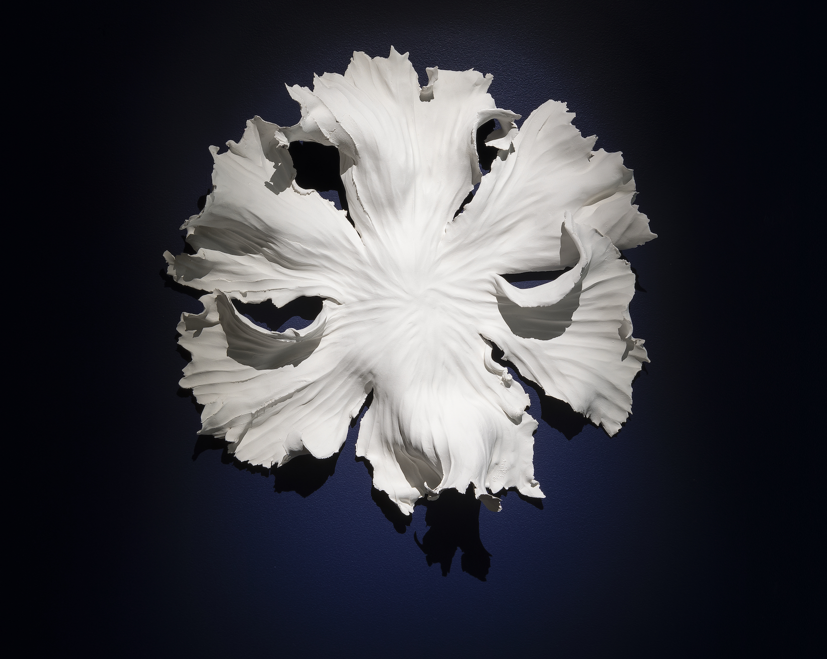 Corolle II, 2020, Sculpture murale, Céramique, D 60 cm