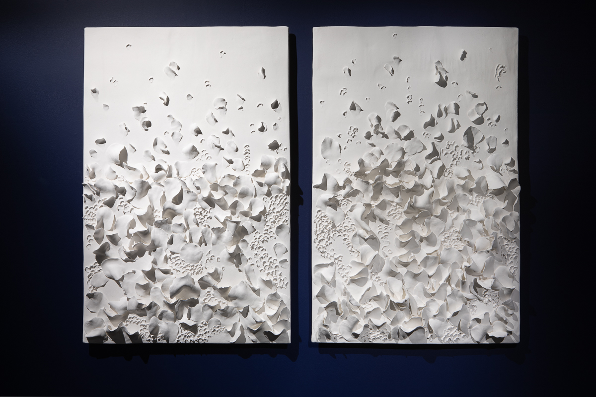 Composition II, 2021, Diptyque, Céramique, L 95 x l 61 cm