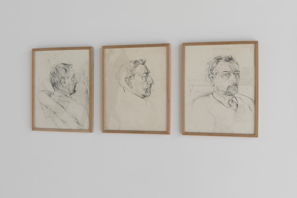 Vue d'exposition, Série Ligne de Vie, Crayon sur papier, 1982