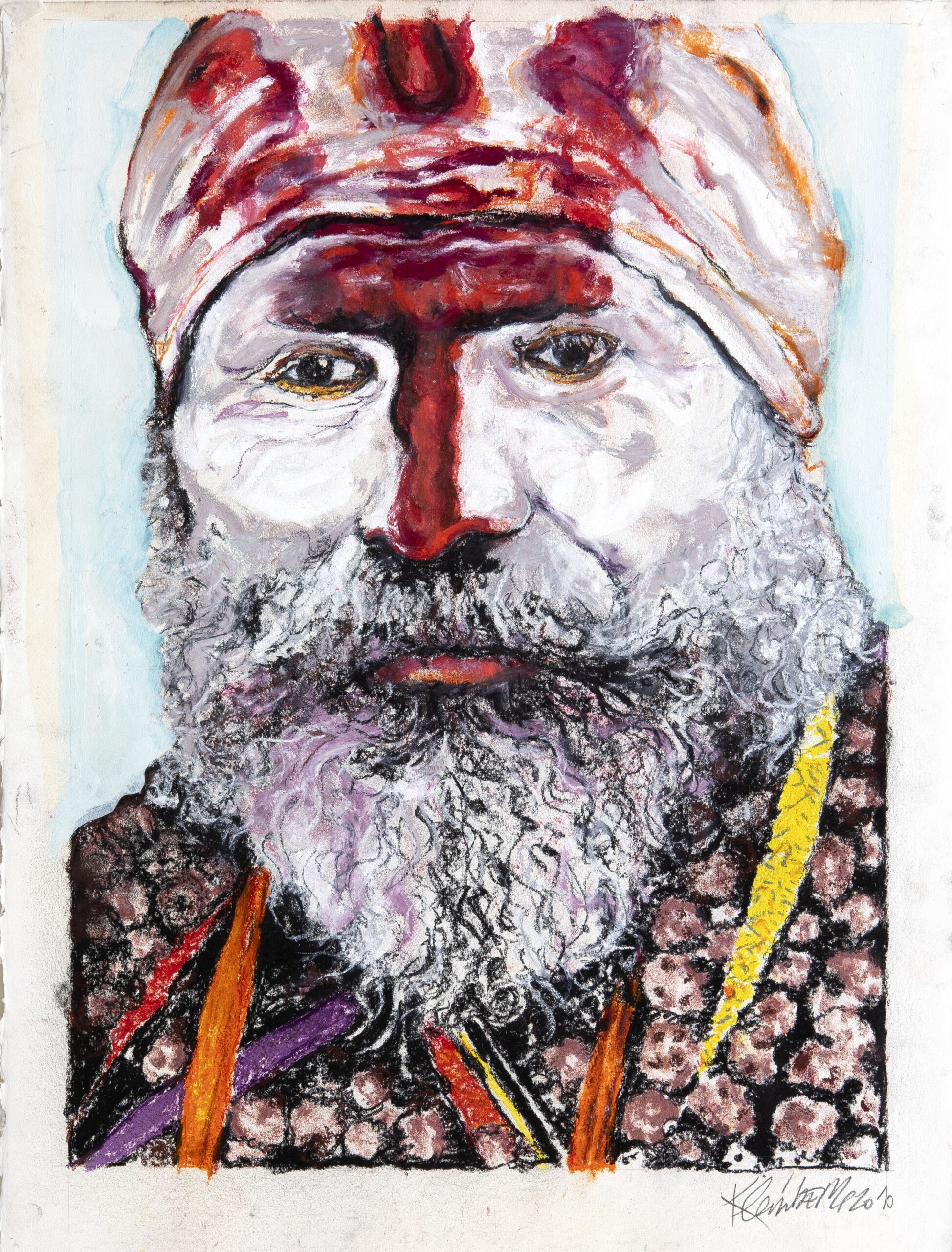 Sadhou 1, 2010, Pastel sur papier, 76 x 57cm