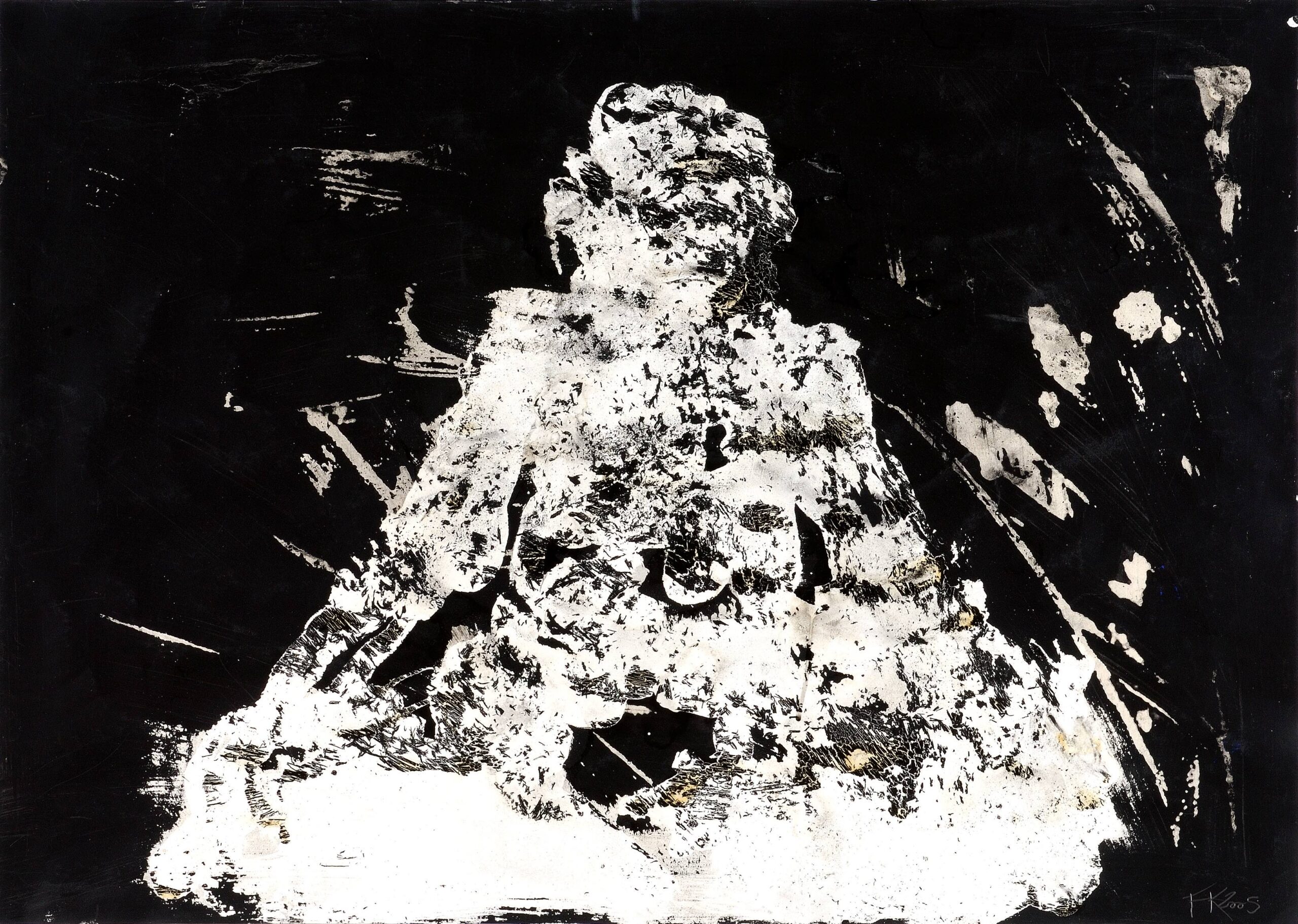 Wait and see II, 2006, Gomme arabique sur papier, 56 x 76cm