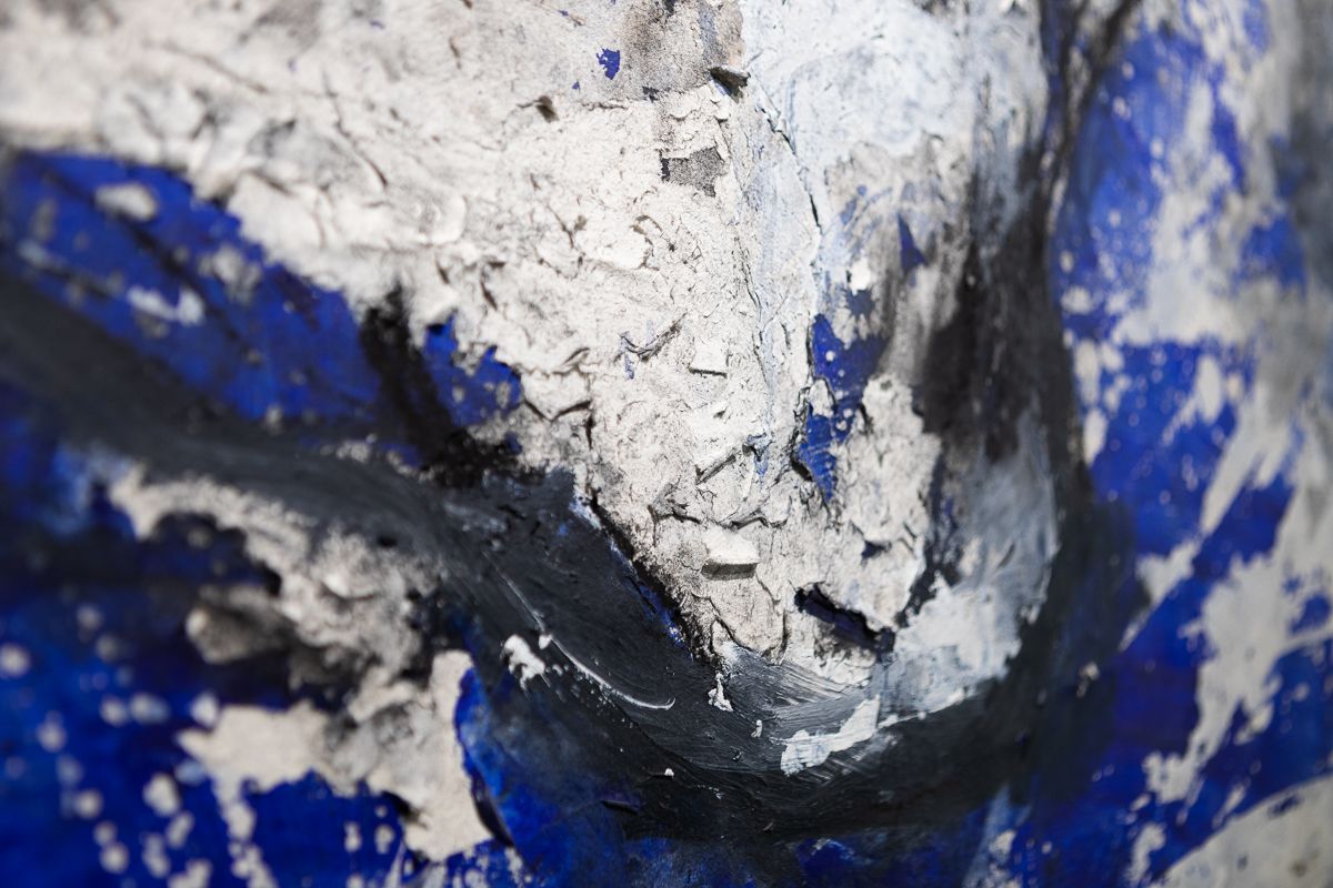 La fuite II, Détails, 2005, Techniques mixtes sur toile, 133 x 210 cm