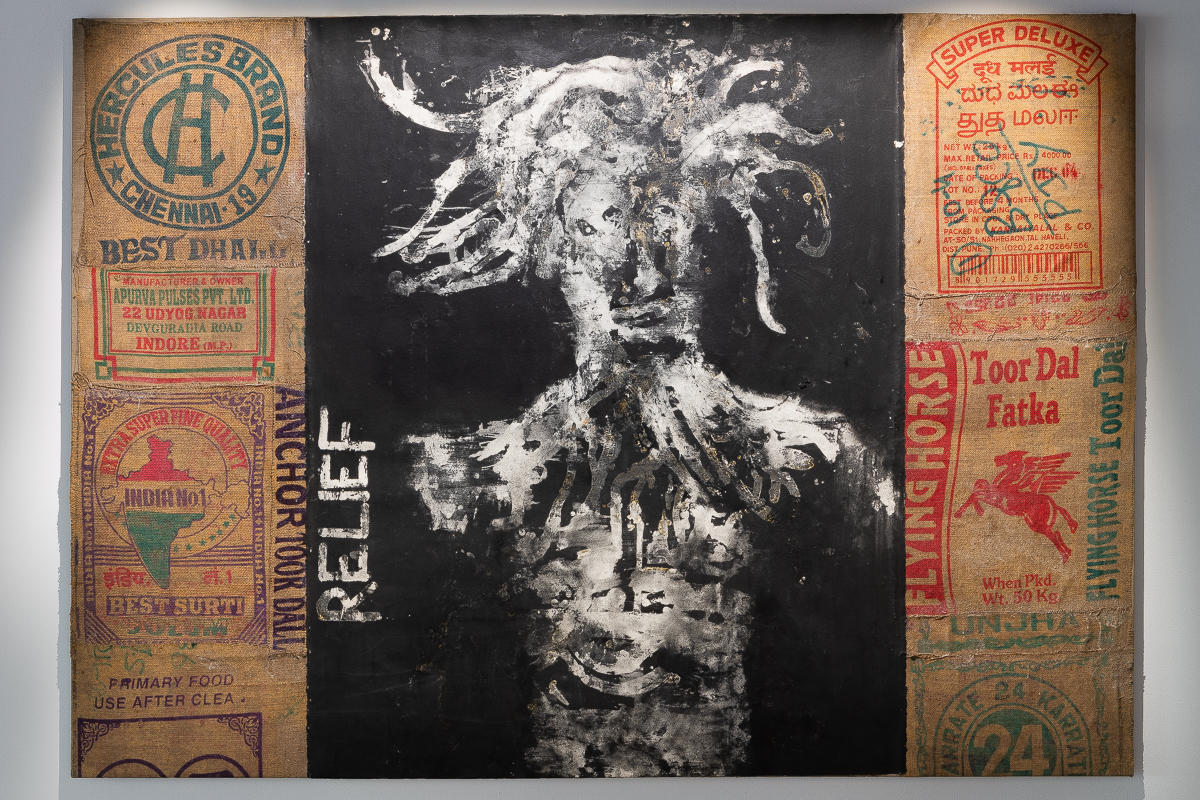 Relief, 2005, Techniques mixtes et collage, 210 x 230 cm