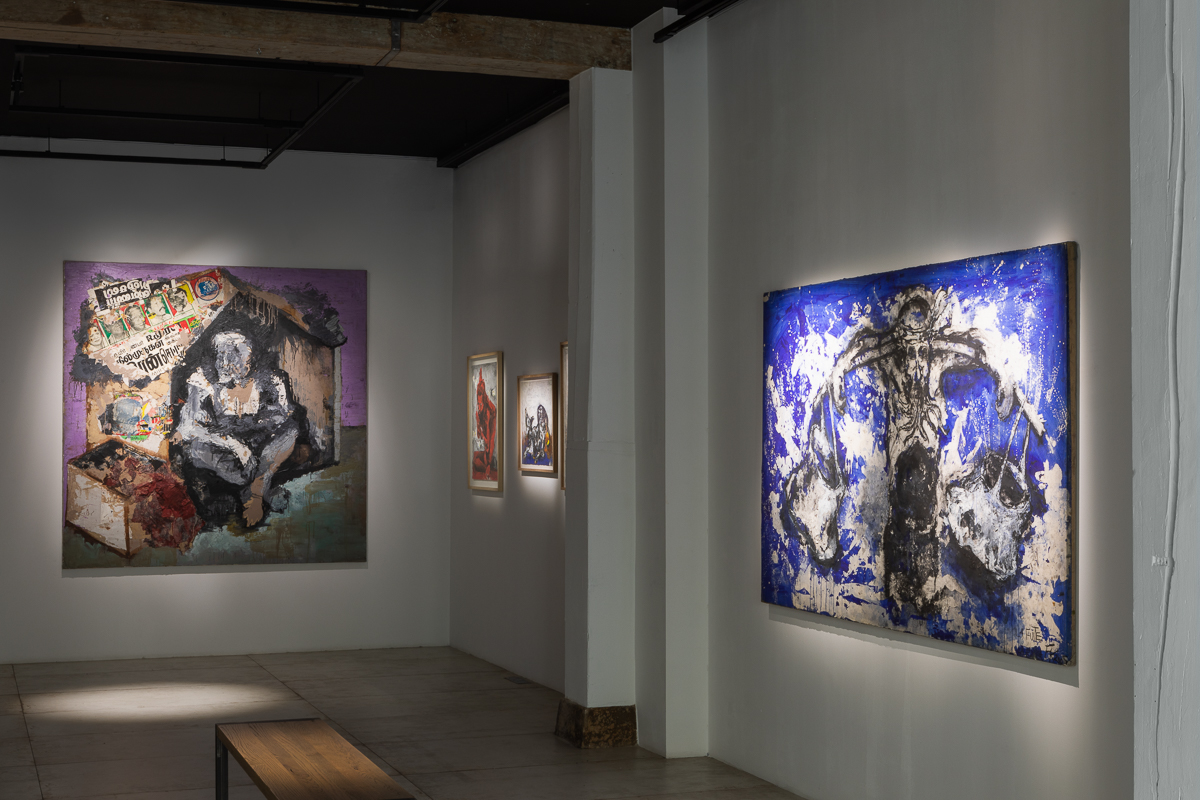 Vue de l'exposition "Les Années Indiennes 2000 - 2010"