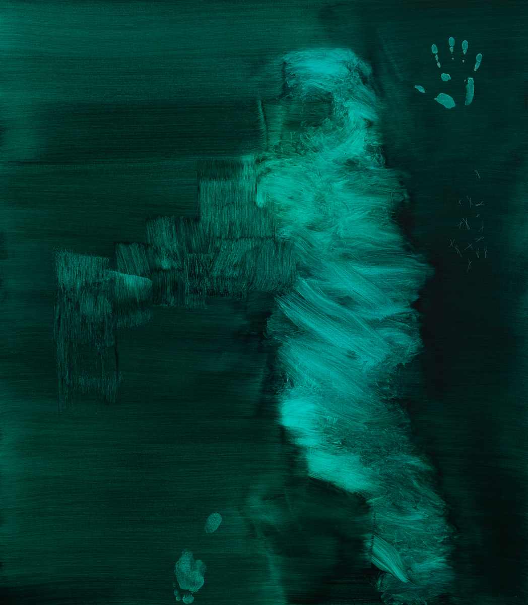 Sans titre 1, Encre sur toile, 160 x 140 cm