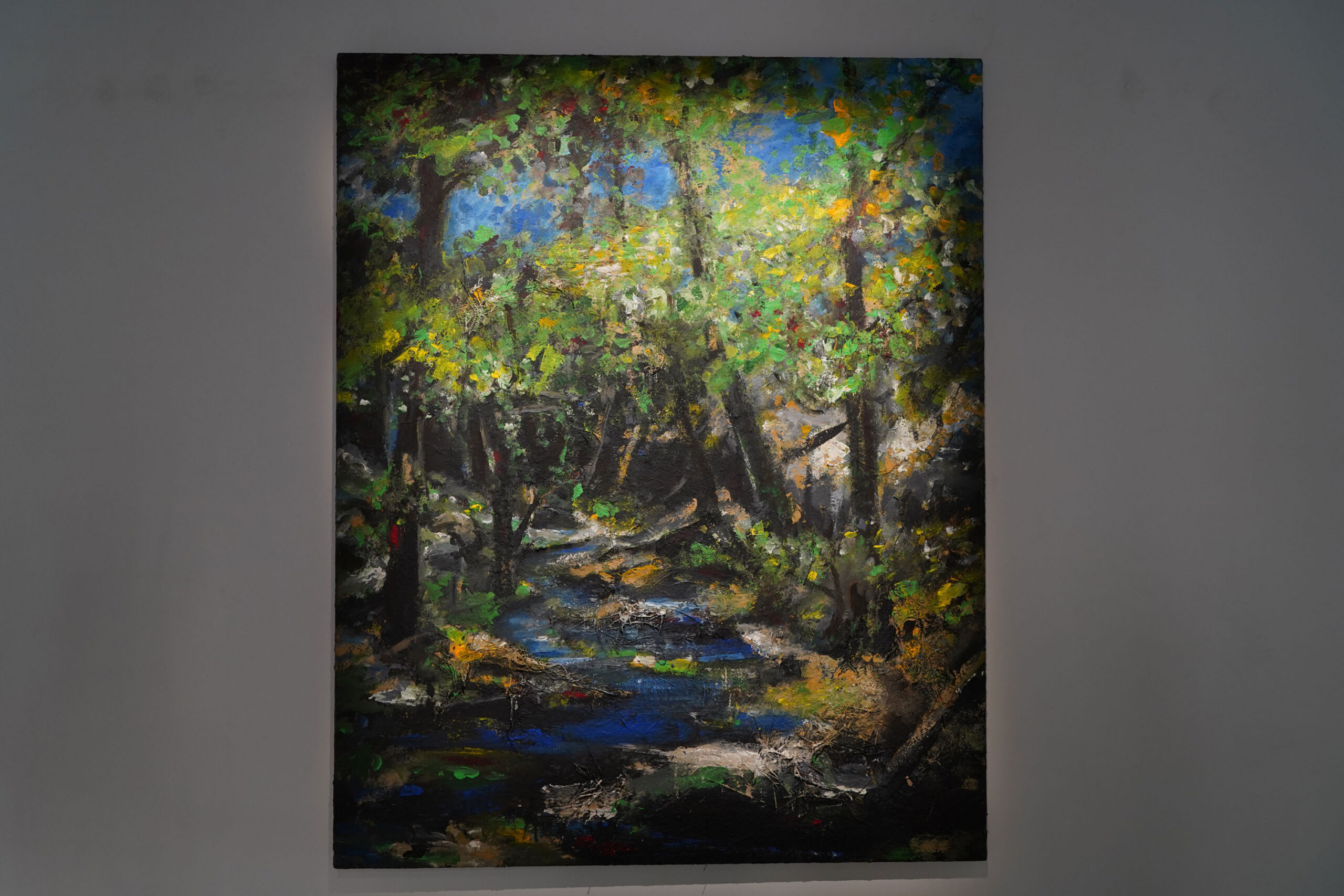 Untitled 6, 2022, Acrylic, grass, clay and mixed media on canvas, 160x130cm