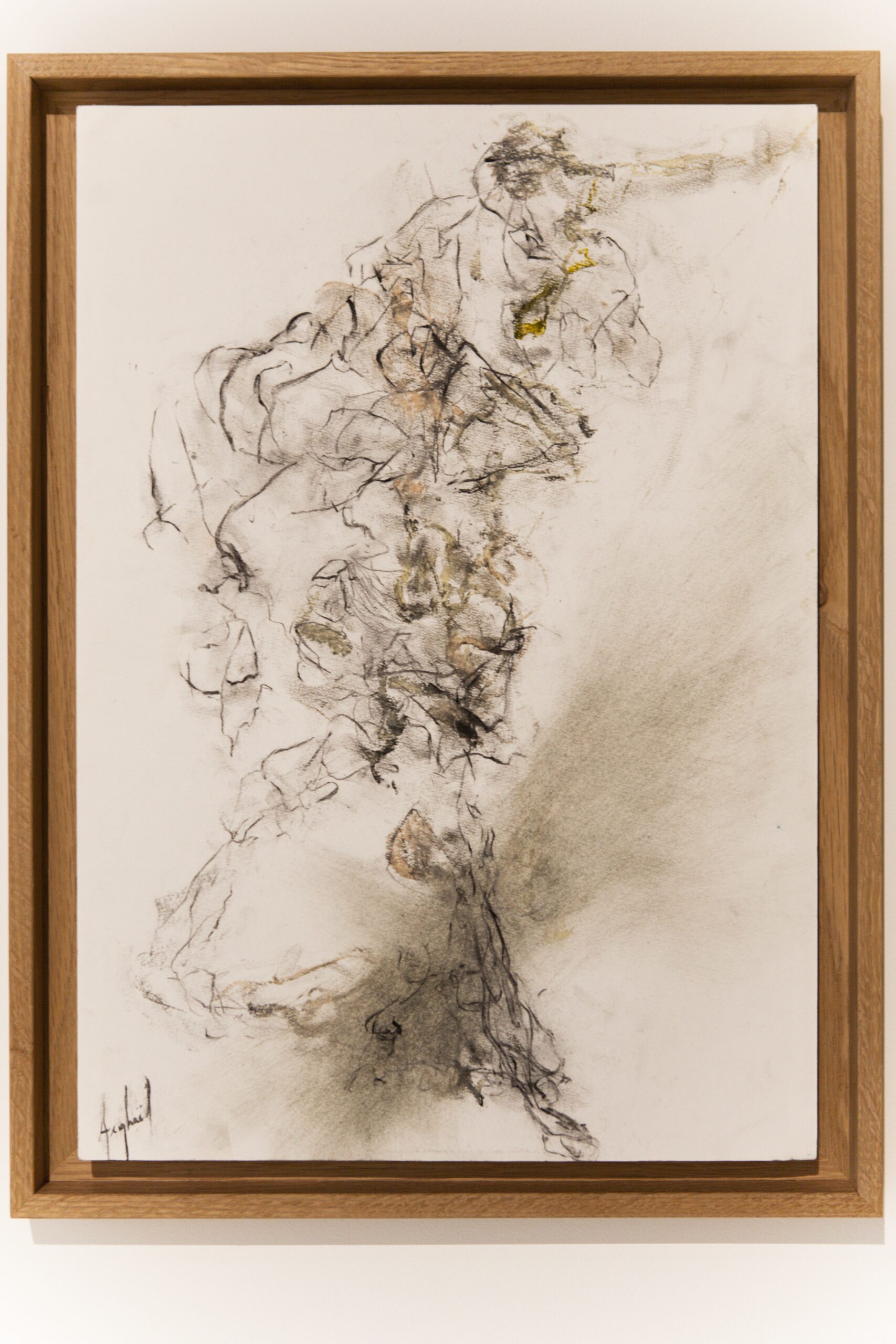 Arghaël, Sans titre 9, 2016, Charcoal and oil pastel, 34,5 x 48 cm