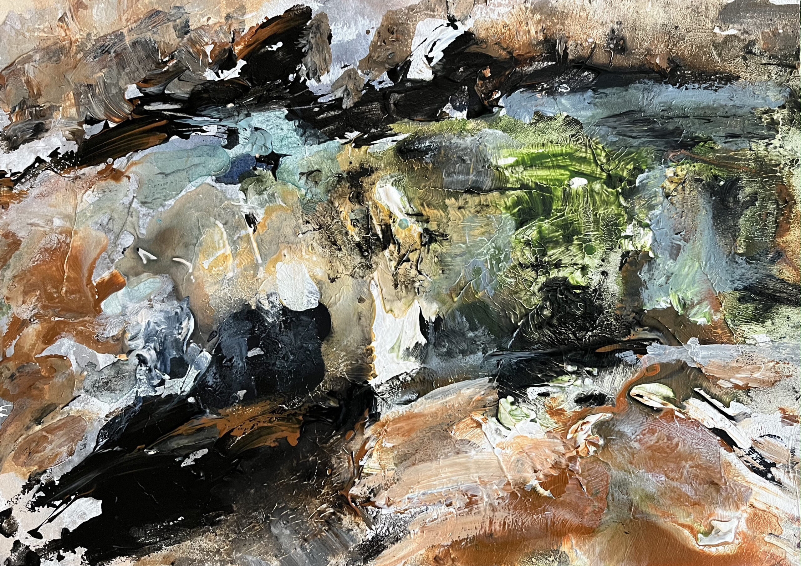 Arbre 6, 2023, Acrylique sur papier, 24 x 33 cm | © Tana Borissova