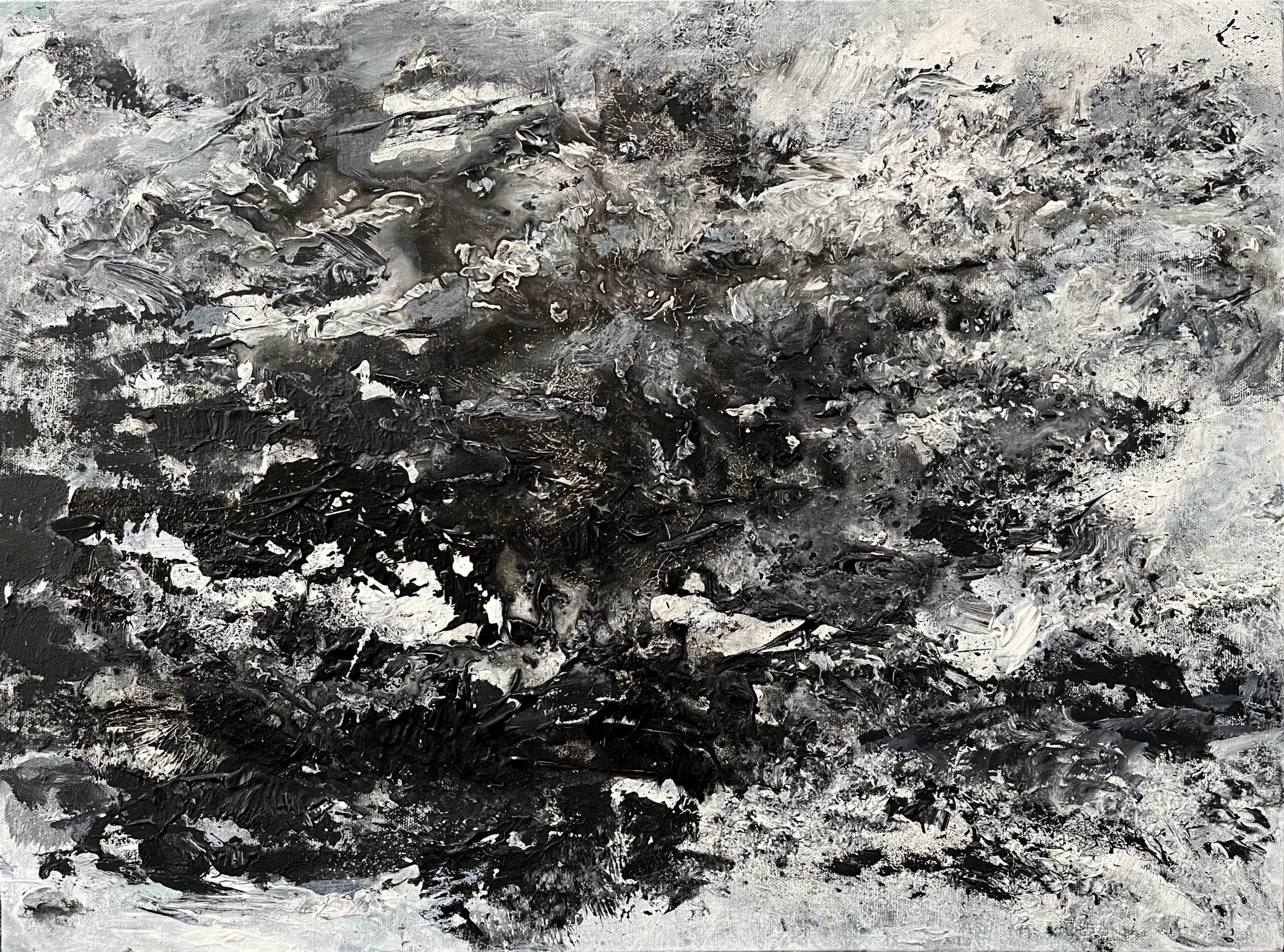 Les pages du lichen 1, 2024, Acrylique sur papier, 54 x 73 cm | © Tana Borissova