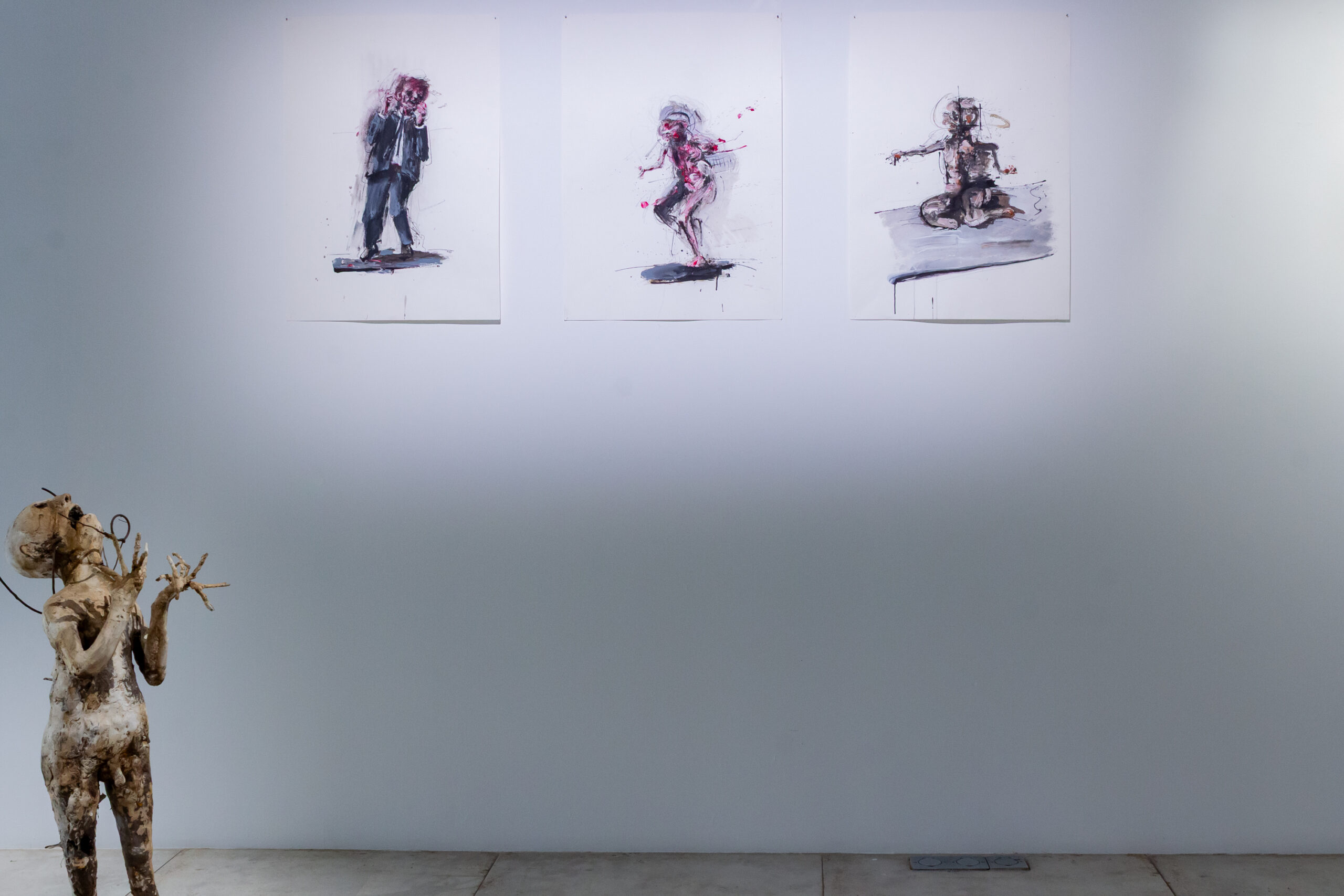 Vue de l'exposition "Toujours, jamais !" de Olivier de Sagazan, 2025 | © Aurea Calcavecchia