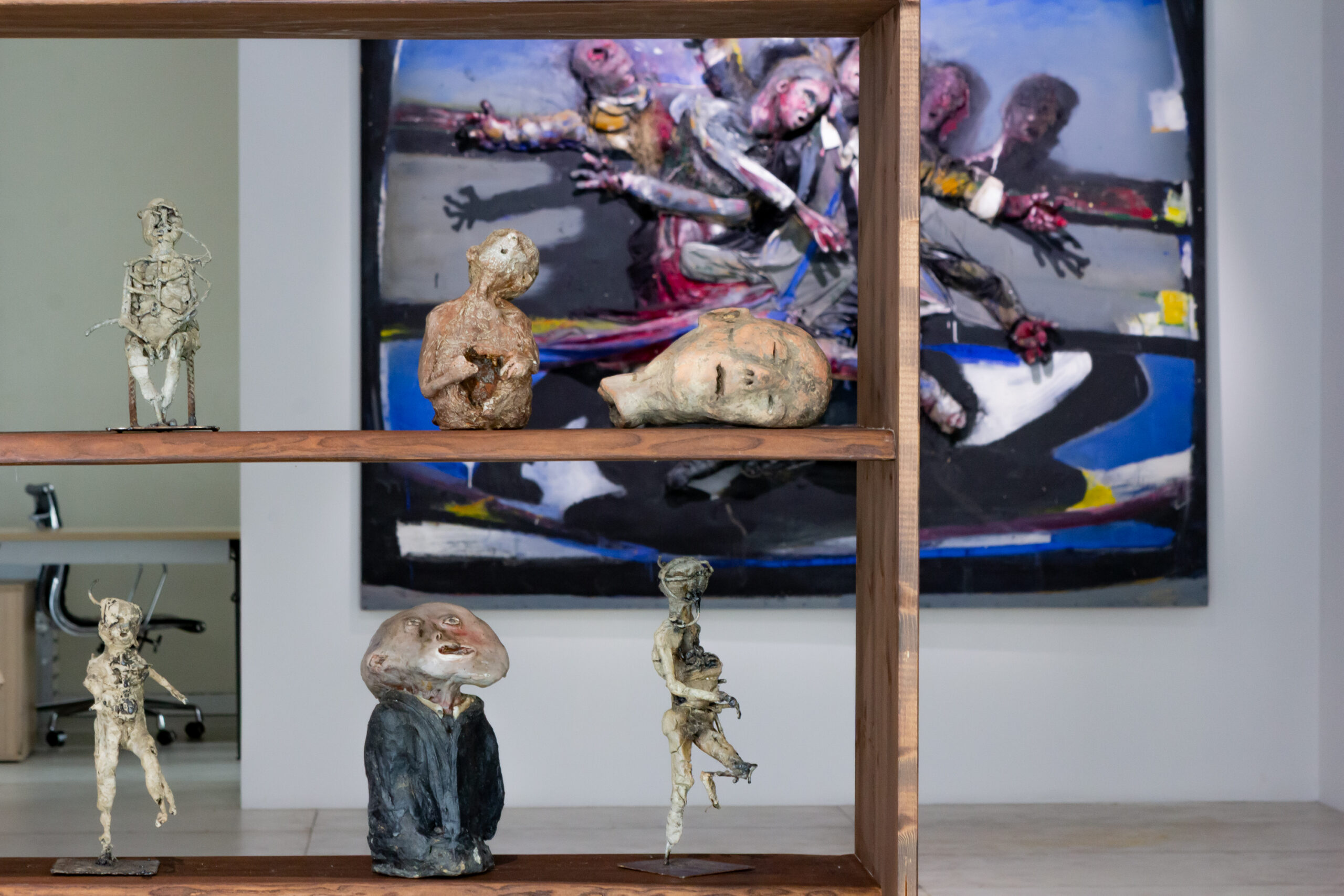 Vue de l'exposition "Toujours, jamais !" de Olivier de Sagazan, 2025 | © Aurea Calcavecchia