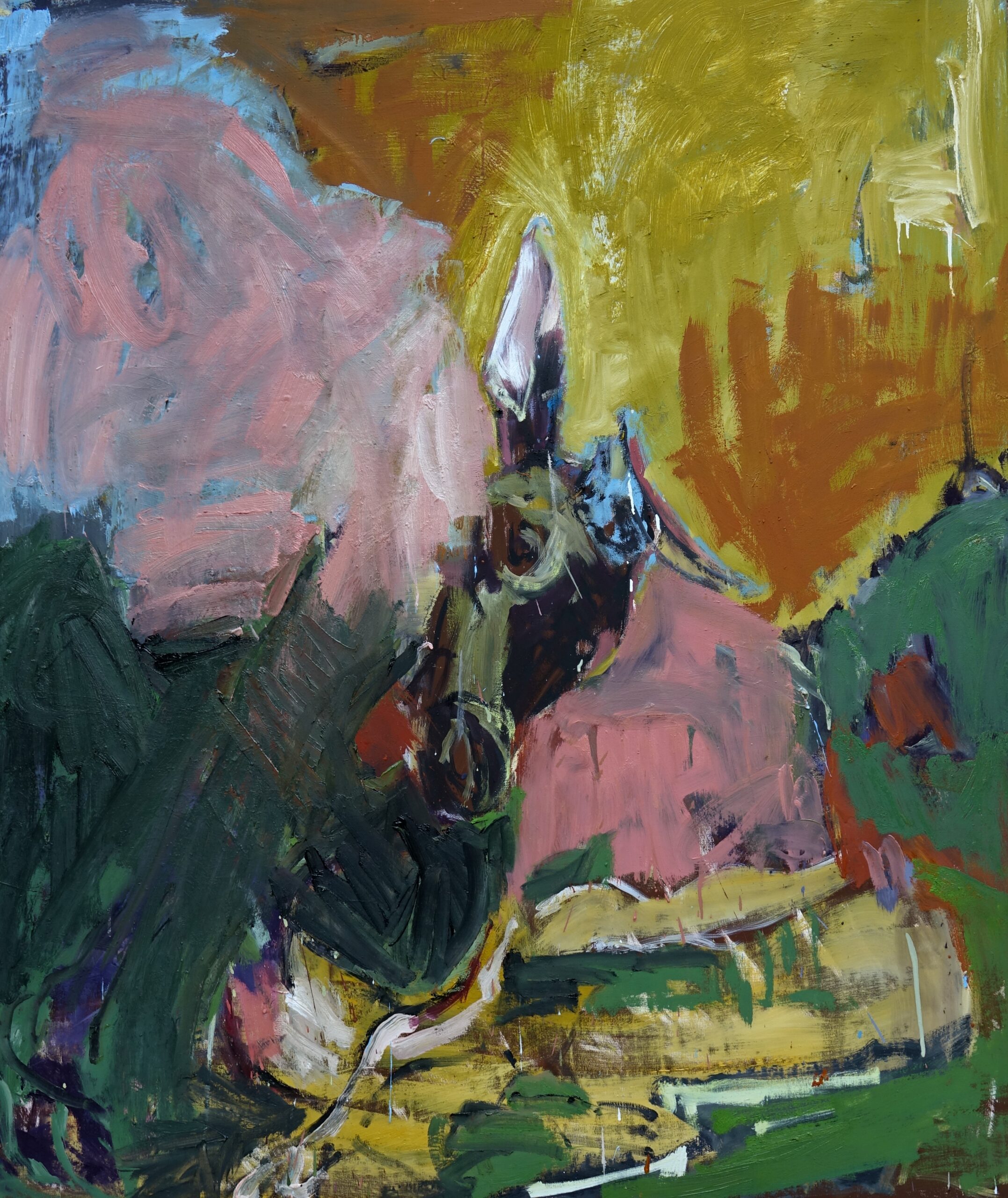 Torpeur I, 2025, Huile sur toile, 140 x 119 cm