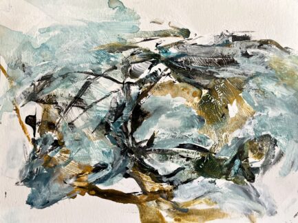 Cerf mourant 3 acrylique sur papier 30x40 2023 1 400 €