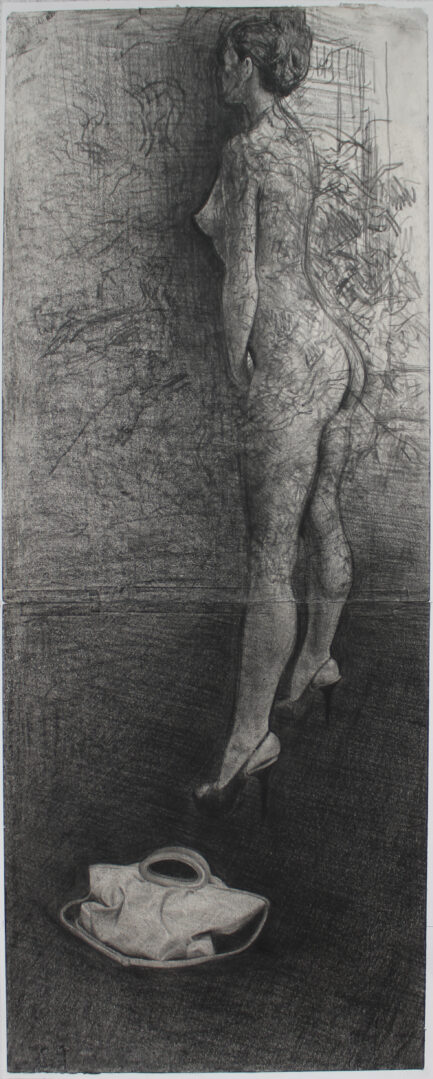 Le fruit défendu-76x30,5cm-pierre noire sur papier-2025.jpg